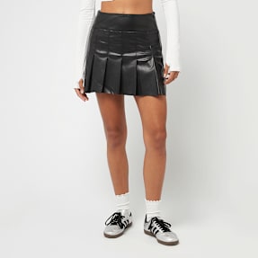 Urban Classics Ladies Synthetic Leather Pleated Skirt schwarz