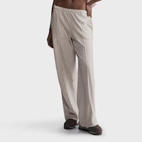Nike   Sportswear Chill Knit Velour Mid-Rise Open Hem Sweatpants beige