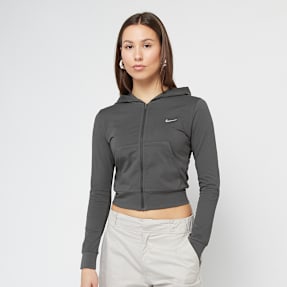Nike   Sportswear Full-Zip Hooded Long-Sleeve Top gris