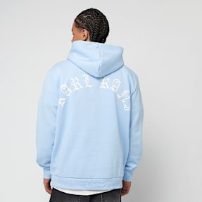 Karl Kani SIGNATURE OLD ENGLISH HOODIE light blue/white azul