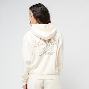 Karl Kani Signature Heart Cross Backprint Zip Hoodie off white beige