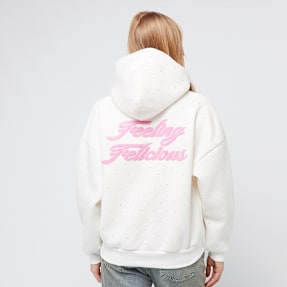 Felicious Rhinestones Hoodie wit