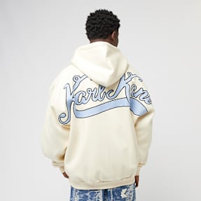 Karl Kani Chest Signature Os Full Zip Diner Hoodie beige