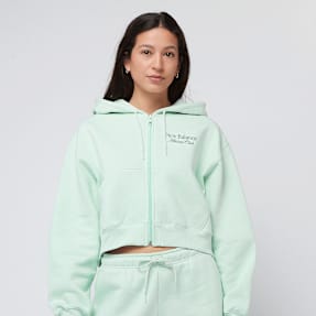 New Balance Waist Length Full Zip Hoodie groen