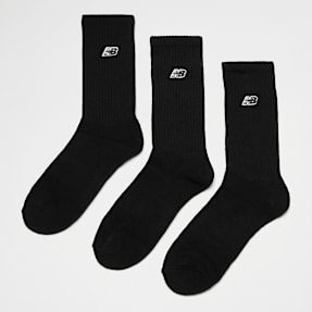 New Balance 3 PACK - Essentials Cushioned Crew Socks noir