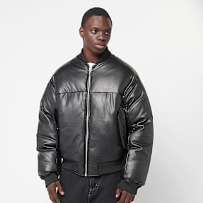 FAVELA Vegan Leather Basic Bomber preto