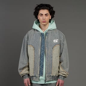 SNIPES S Emblem Inside Out Denim Jacket blau