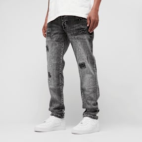 2Y STUDIOS Julio Ripped Slim Fit Jeans grijs