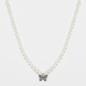 fainz 925 Butterfly Pearl Chain silber