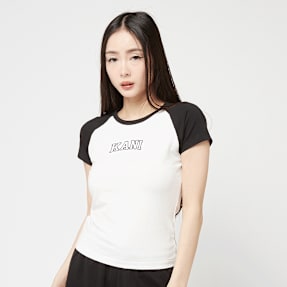 Karl Kani Collage Print Tiny Raglan T-Shirt biały