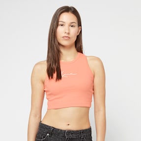Karl Kani Small Signature Essential Racer Rib Top oranje