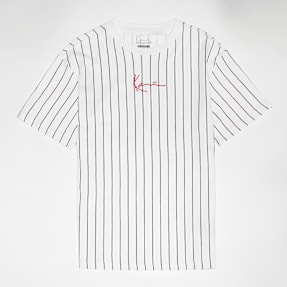 Karl Kani Small Signature Essential Pinstripe Tee Junior biały