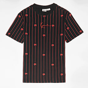 Karl Kani Signature Palm Pinstripe T-Shirt Junior czarny