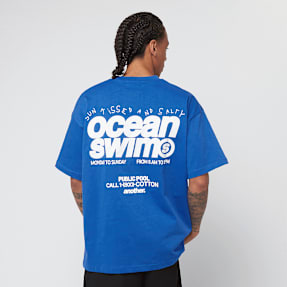 Another Cotton Lab Ocean Swim Oversized T-Shirt bleu