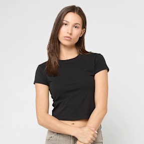 Urban Classics Ladies Stretch Jersey Cropped Tee czarny