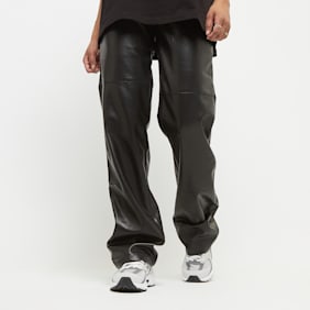 Pegador Liston Wide Fake Leather Pants noir