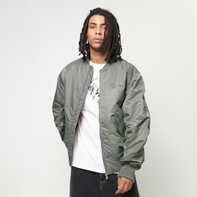 Karl Kani Small Signature Distressed Bomber Jacket grijs