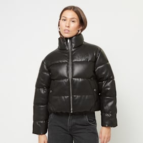 Karl Kani Serif Crop Polyurethan Puffer Jacket czarny