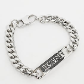 Karl Kani Retro Plate Bracelet srebrny