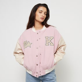Karl Kani Retro Patch Star Logo Oversized College Jacket rosa