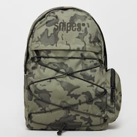 SNIPES Medium Basic Logo Drawstring Skate Backpack camouflage