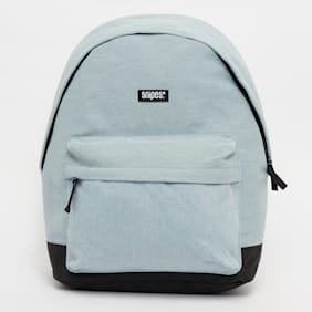 SNIPES Woven Label Basic Logo Denim Backpack bleu