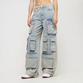 Pegador Celina High Waist Cargo Jeans niebieski