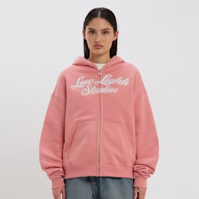 Low Lights Studios Shutter Zip Hoodie różowy