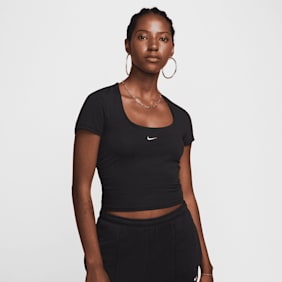 Nike   Sportswear Chill Shortsleeve SQR Neck Top schwarz
