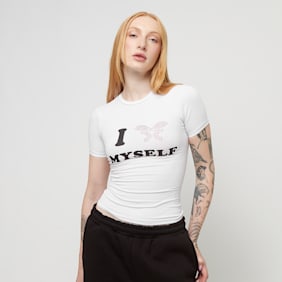 Felicious Love Yourself Babytee Rhinestones biały