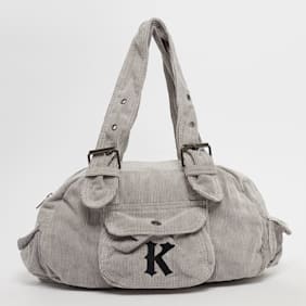 Karl Kani Embroidery Corduroy Shoulder Bag beige