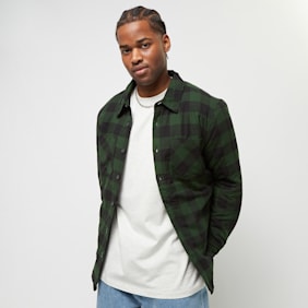 Urban Classics Padded Check Flannel Shirt vert
