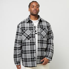 Urban Classics Padded Checked Shirt Jacket czarny