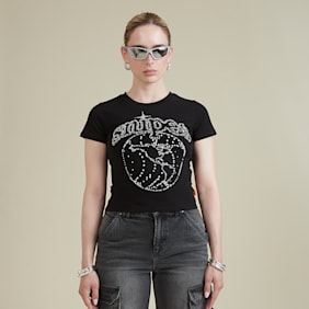 SNIPES Globe Studs Baby Tee noir