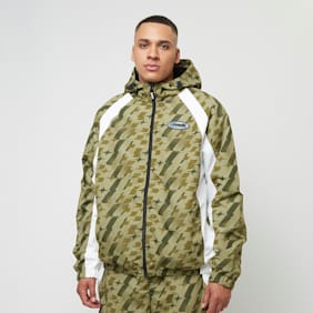 Capacité Logo Rubber Badge Hooded Colorblocked Windrunner camouflage