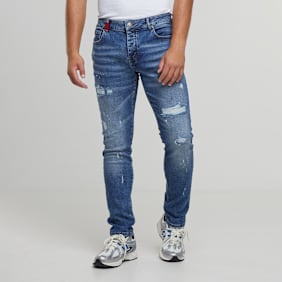 2Y STUDIOS Julio Ripped Slim Fit Jeans azul