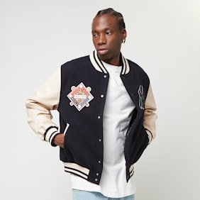 New Era New York Yankees MLB Patch Navy Varsity Jacket bleu