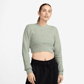 Nike   Sportswear Phoenix Bouclé Long Sleeve Top zielony