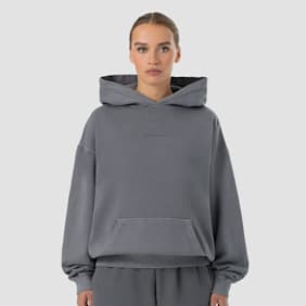 Pegador Clarita Logo Oversized Hoodie szary