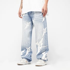 FAVELA Vegan Leather Patch Denim bleu