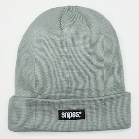 SNIPES Woven Basic Logo Beanie grau