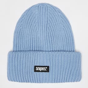 SNIPES Woven Logo Knit Beanie blauw