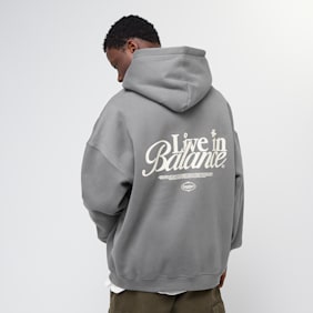 Another Cotton Lab Live in Balance Heavy Oversized Hoodie gris