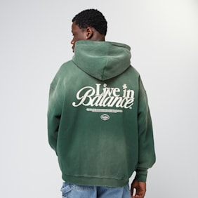 Another Cotton Lab Live in Balance Oversized Zip Hoodie vert