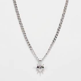 fainz Spike Heart Chain argento