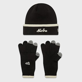 New Era New Era Script Beanie Set blk/ofw nero