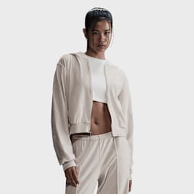 Nike   Sportswear Chill Knit Full-Zip Hoodie beige