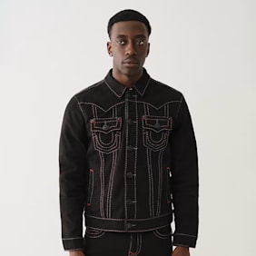 True Religion Jimmy Jacket Pikstitch noir