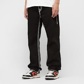 True Religion Ricky Relaxed Straight Jeans noir
