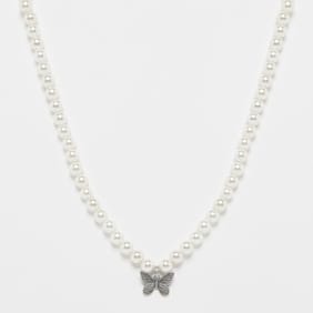 fainz 925 Butterfly Pearl Chain argento